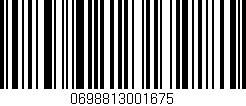 Código de barras (EAN, GTIN, SKU, ISBN): '0698813001675'