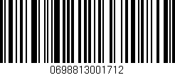 Código de barras (EAN, GTIN, SKU, ISBN): '0698813001712'