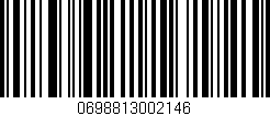 Código de barras (EAN, GTIN, SKU, ISBN): '0698813002146'