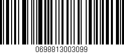 Código de barras (EAN, GTIN, SKU, ISBN): '0698813003099'