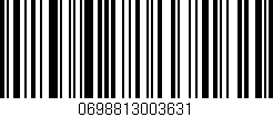 Código de barras (EAN, GTIN, SKU, ISBN): '0698813003631'