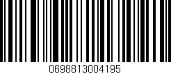 Código de barras (EAN, GTIN, SKU, ISBN): '0698813004195'