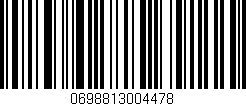 Código de barras (EAN, GTIN, SKU, ISBN): '0698813004478'