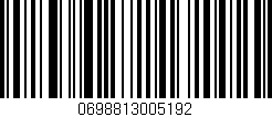 Código de barras (EAN, GTIN, SKU, ISBN): '0698813005192'