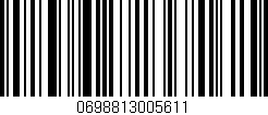 Código de barras (EAN, GTIN, SKU, ISBN): '0698813005611'