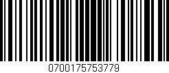 Código de barras (EAN, GTIN, SKU, ISBN): '0700175753779'