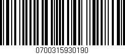 Código de barras (EAN, GTIN, SKU, ISBN): '0700315930190'