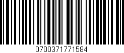 Código de barras (EAN, GTIN, SKU, ISBN): '0700371771584'