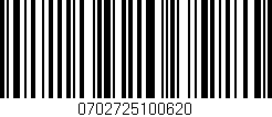 Código de barras (EAN, GTIN, SKU, ISBN): '0702725100620'