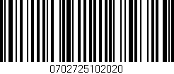 Código de barras (EAN, GTIN, SKU, ISBN): '0702725102020'