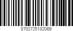 Código de barras (EAN, GTIN, SKU, ISBN): '0702725102068'