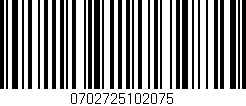 Código de barras (EAN, GTIN, SKU, ISBN): '0702725102075'