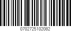 Código de barras (EAN, GTIN, SKU, ISBN): '0702725102082'