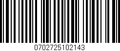 Código de barras (EAN, GTIN, SKU, ISBN): '0702725102143'