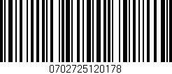 Código de barras (EAN, GTIN, SKU, ISBN): '0702725120178'