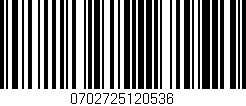 Código de barras (EAN, GTIN, SKU, ISBN): '0702725120536'