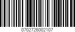 Código de barras (EAN, GTIN, SKU, ISBN): '0702726002107'