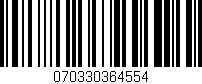 Código de barras (EAN, GTIN, SKU, ISBN): '070330364554'