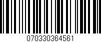 Código de barras (EAN, GTIN, SKU, ISBN): '070330364561'
