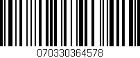 Código de barras (EAN, GTIN, SKU, ISBN): '070330364578'