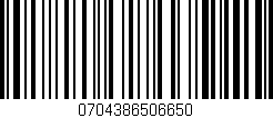 Código de barras (EAN, GTIN, SKU, ISBN): '0704386506650'