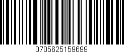 Código de barras (EAN, GTIN, SKU, ISBN): '0705625159699'