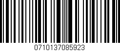 Código de barras (EAN, GTIN, SKU, ISBN): '0710137085923'