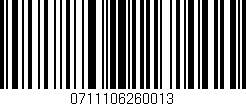 Código de barras (EAN, GTIN, SKU, ISBN): '0711106260013'
