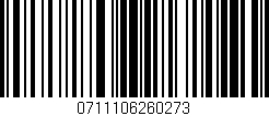 Código de barras (EAN, GTIN, SKU, ISBN): '0711106260273'