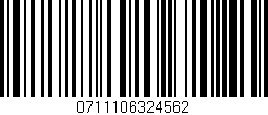 Código de barras (EAN, GTIN, SKU, ISBN): '0711106324562'
