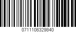 Código de barras (EAN, GTIN, SKU, ISBN): '0711106329840'