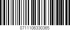 Código de barras (EAN, GTIN, SKU, ISBN): '0711106330365'