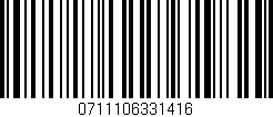 Código de barras (EAN, GTIN, SKU, ISBN): '0711106331416'
