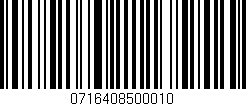 Código de barras (EAN, GTIN, SKU, ISBN): '0716408500010'