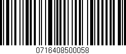 Código de barras (EAN, GTIN, SKU, ISBN): '0716408500058'