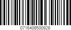 Código de barras (EAN, GTIN, SKU, ISBN): '0716408500928'