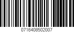 Código de barras (EAN, GTIN, SKU, ISBN): '0716408502007'
