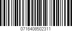 Código de barras (EAN, GTIN, SKU, ISBN): '0716408502311'