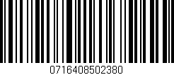 Código de barras (EAN, GTIN, SKU, ISBN): '0716408502380'