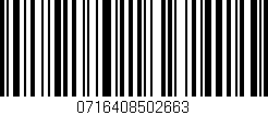 Código de barras (EAN, GTIN, SKU, ISBN): '0716408502663'