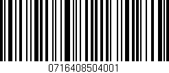 Código de barras (EAN, GTIN, SKU, ISBN): '0716408504001'