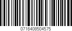 Código de barras (EAN, GTIN, SKU, ISBN): '0716408504575'