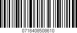 Código de barras (EAN, GTIN, SKU, ISBN): '0716408508610'