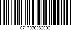 Código de barras (EAN, GTIN, SKU, ISBN): '0717070362883'
