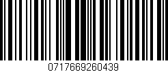 Código de barras (EAN, GTIN, SKU, ISBN): '0717669260439'