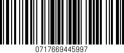 Código de barras (EAN, GTIN, SKU, ISBN): '0717669445997'