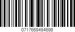 Código de barras (EAN, GTIN, SKU, ISBN): '0717669494698'