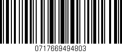 Código de barras (EAN, GTIN, SKU, ISBN): '0717669494803'