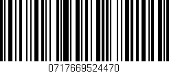 Código de barras (EAN, GTIN, SKU, ISBN): '0717669524470'
