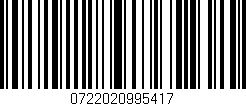 Código de barras (EAN, GTIN, SKU, ISBN): '0722020995417'